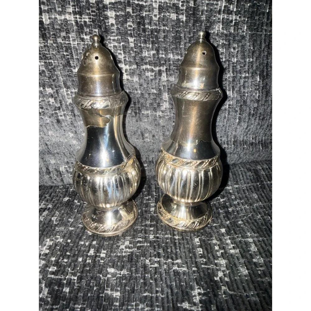 Vintage Luraline Silverplate Salt & Pepper Shakers – Model 650 – Made in USA